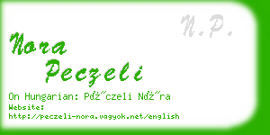 nora peczeli business card